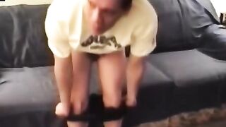 Tatted Up Neighbor Boy Sucks Off His Hot Step-Dad's Big Dick