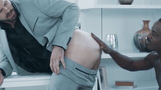 Black Stud Rimming White Guy in Hardcore Anal Sex
