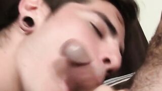 Big Dick Throat Fuck - Kurt's Massive Load in Older Guy Gideons Mouth