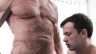 Dallas Steele's Muscle Bear Fucks Hunk Logans Ass Raw