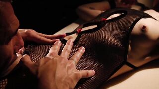 Bondage Domination Submission - Intimate Dungeon Scene with Handsome Dominant & Sexy Blonde