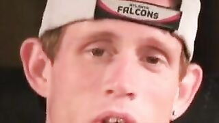 Men's Room Solo Jack Off Session with Big Load