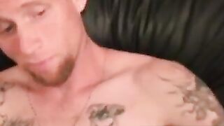 Men's Room Solo Jack Off Session with Big Load