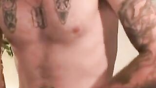 Men's Room Solo Jack Off Session with Big Load