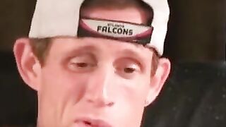 Men's Room Solo Jack Off Session with Big Load