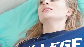 Sister Loves Step-Brothers Big Dick & Gives Him A Surprise Blowjob