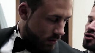 Businessmen Raw Rimjob Threesome with Hunk Logan Moore
