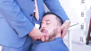Damon Hearts Rough Throat Fuck Session with Huge Load on Face