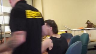 Raw & Intense Bareback Threesome with Huge Load on Ass by Older Stud