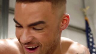 Officer Drilled By Fit Gay Man - Bareback Anal Action
