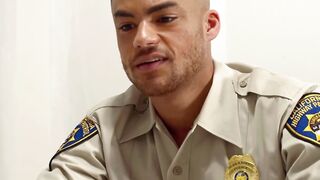 Officer Drilled By Fit Gay Man - Bareback Anal Action