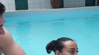 Anna Rose's Pool Side Sex Adventure - Hot Blonde Babe Fucks Another Man