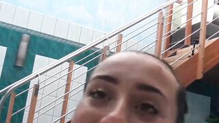 Anna Rose's Pool Side Sex Adventure - Hot Blonde Babe Fucks Another Man