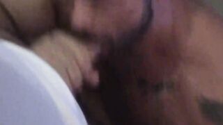 Muscle Hunk's Kneeling Blowjob Session - POV