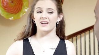 Black Stud's Rough Handjob Session with Pale Teen Girl