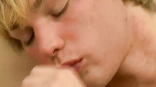 Blond Twinks' Passionate Anal Adventure" or "Anal Exploration with Blowjobs & Doggy-Style Fucking