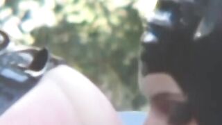 Outdoor Lesbian Sex Adventure - Latex-Clad Bombshell Fucks Her Girlfriend