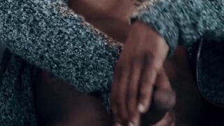 Black Gay Porn Star's Big Black Dick Stroking Masturbation Session