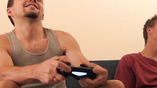 Twink Threesome - Hot Guys Share Intense Blowjobs And Anal Sex