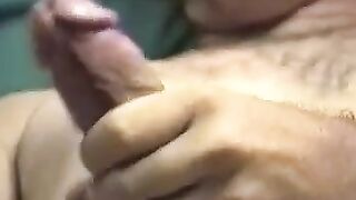 Long-Haired Hunk Jacks Off His Massive Dick On Bed - Hot Guy Stroking Big Load