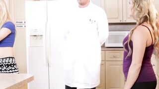 Step-Mother's Day Special! Stepdaughter Shares Big Dick With Mommy And Gets Creampied