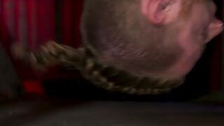 Electro-Domination: BDSM Training of Slave Boy by Mistress Domina with Electric Shock Collar & Whip - Dominatrix Fucks Her Man Hard!