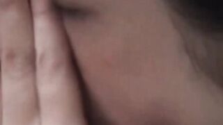 Japanese babe enjoys solo play with vibrator before bedtime