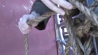 Dominant Older Man Whips Young Jocker's Ass With BDSM Techniques