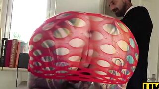 UK Sub Slut's Rough Drill Session - Passionate Blowjob & Hardcore Anal Fisting