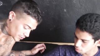 Straight-Guys Edge Into Gay Sex - First Time Anal With A Twist