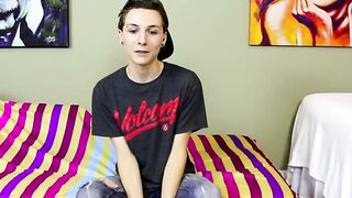 Skinny Cuties Interview Turns into Hot Masturbation Session