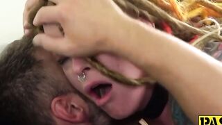 British Sub Miss Lace Rough Sex - Deepthroat FaceFuck & Drilled Hardcore
