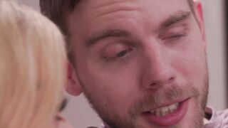 Busty She-MALE Striptease & Sensual Blowjob - Old Man's Dream Comes True
