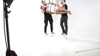 Hot & Edgy Threesome - Adam Ramzis Gets Fucked By Two Hunks