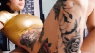 4some Frenzy! Gangbanged Blonde Babe Gets Double Penetrated
