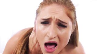 Teenage Stepsister's First Time - Older Man Fucks Young Blonde Cutie