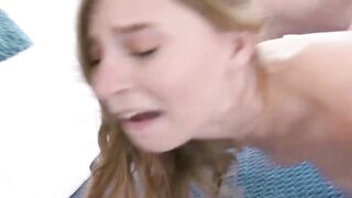Teeny Bratte's Seduction - Riding Her Step-Brother's Big Dick And Moaning