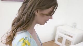 Teeny Bratte's Seduction - Riding Her Step-Brother's Big Dick And Moaning