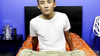 Asian Twinks Stripping & Masturbating - Exclusive Interview with Pornstar