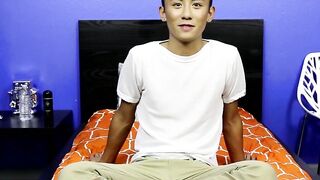 Asian Twinks Stripping & Masturbating - Exclusive Interview with Pornstar