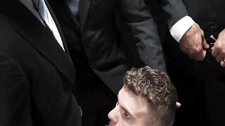 Threesome Frenzy #2 - Three Hunks Share One Hot Blonde
