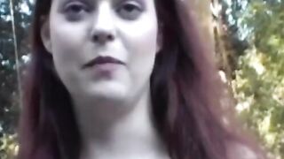 Redheaded Smoking Vixen Goes Latex in Behind-the Scenes
