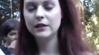 Redheaded Smoking Vixen Goes Latex in Behind-the Scenes