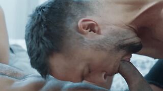 Interracial Anal Rim Job - Muscle Hunks Fucked Hard in Bed