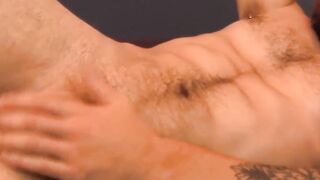 Hairy Young Stud's Piercing Jerk-Off Session
