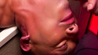 Asian Bareback Threesome - Big Dick Pounding Two Hunks Hardcore Fuck Fest
