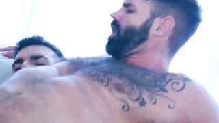 Blind Fold Blowjob & Anal Threesome with Huge Facial Finish For Hot Latina Babe!!