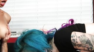 Threesome Frenzy #3 - Two Sluts Share A Huge Black Dick