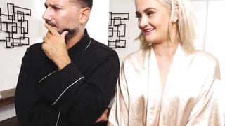 Blondie Bombshell Blowjob & Deepthroat - Proffesional Pornstar Fucks Older Man