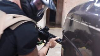 Blondie Bombshell Babes - Big Dick Paint Ball Battle